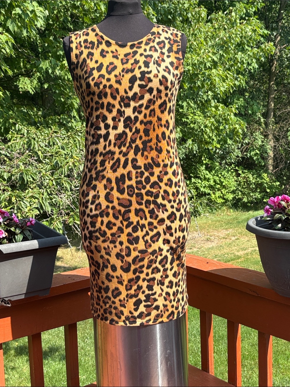 NWOT Calvin Klein Animal Print stretchy dress
